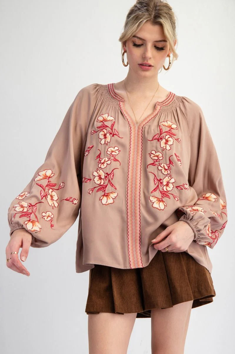deres デレス　blooming embroidery blouse deres デレスblooming embroidery blouse 新品