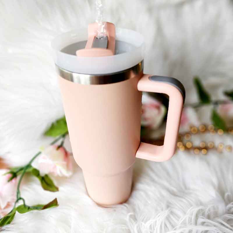 Pink Quencher Mug w/Handle