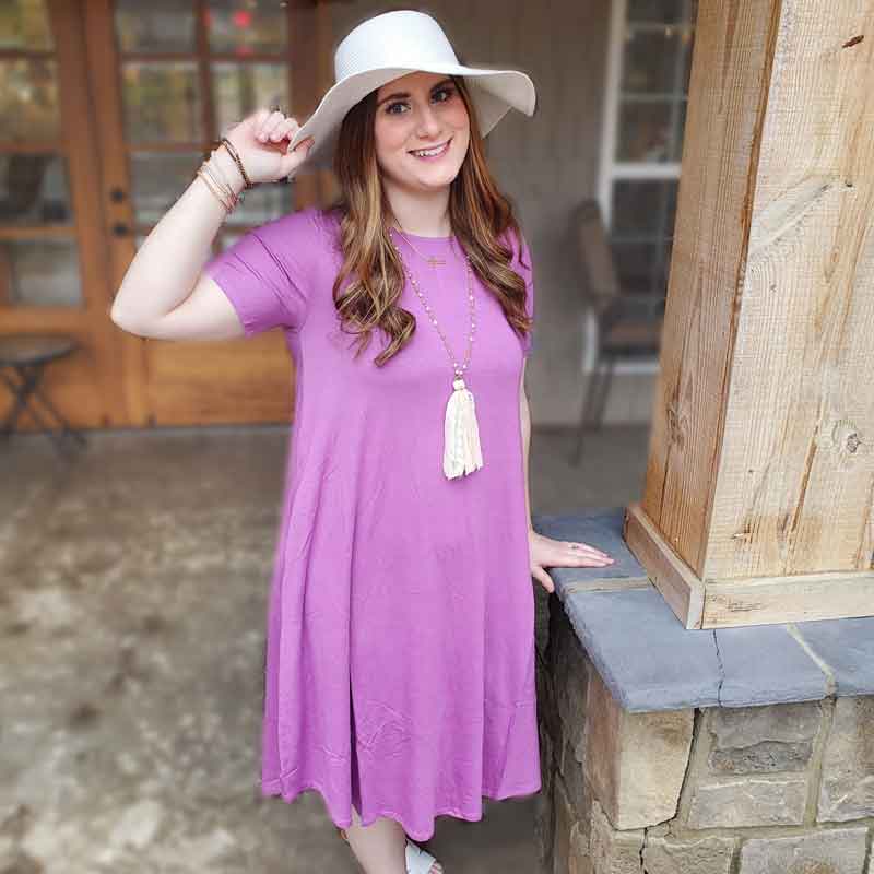 Plus size swing hot sale dress with pockets