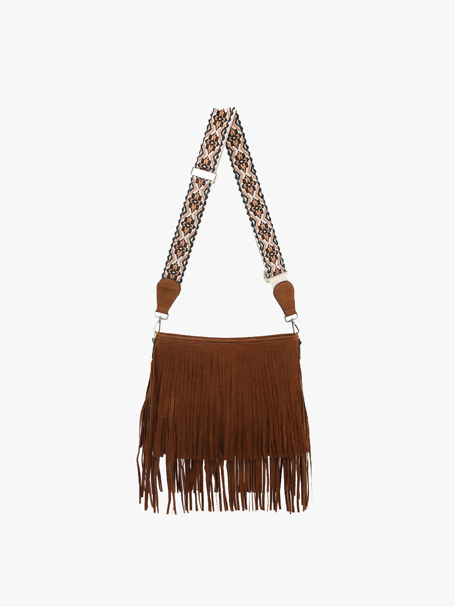 Sadie Suede Crossbody w/ Guitar Strap