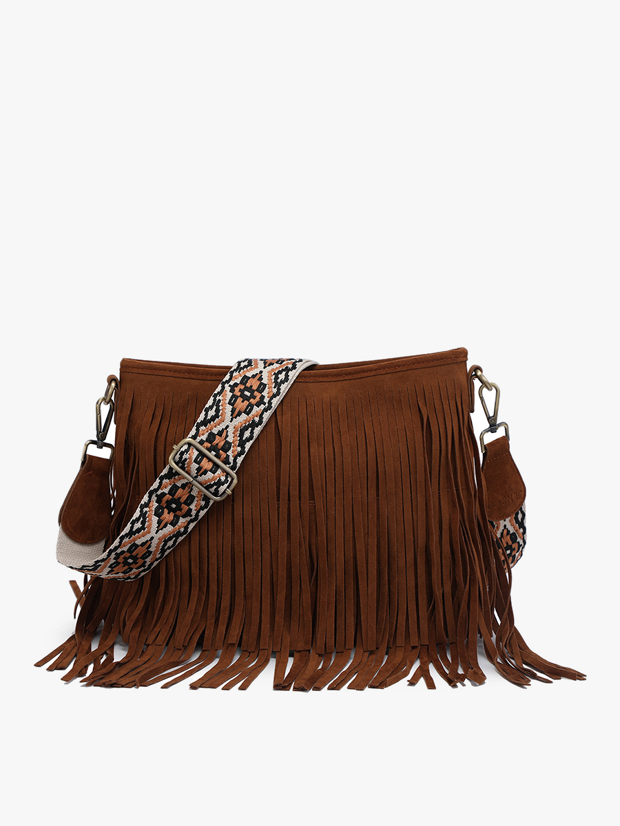Sadie Suede Crossbody w/ Guitar Strap