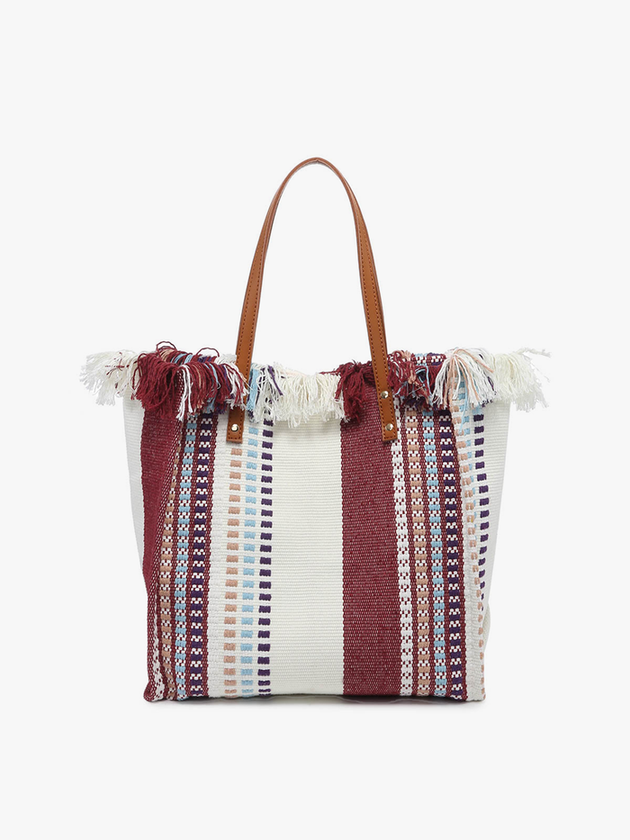 Desert Handwoven Striped Tote