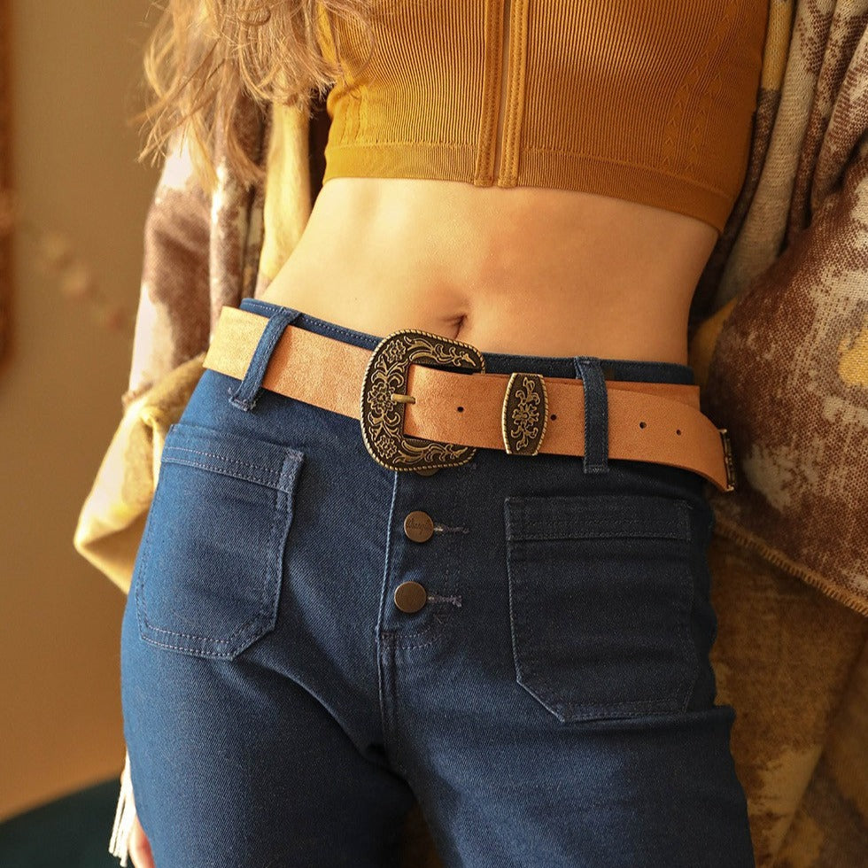 Antique Gold Western Belt