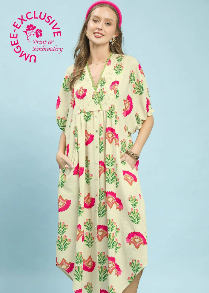 BOHO Flower Maxi Dress