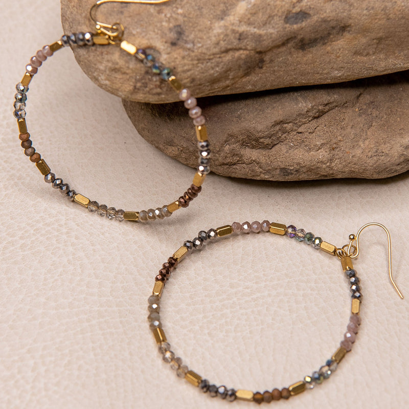 Beaded Hoop Earrings