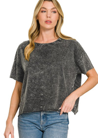 Acid Washed Crop Tee