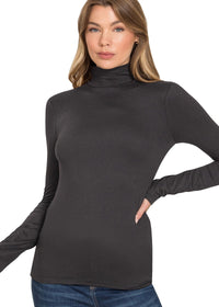 Basic Turtle Neck Long Sleeve Top