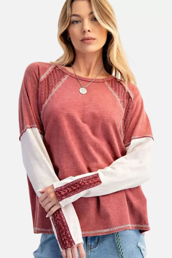 BOHO Washed Style Top