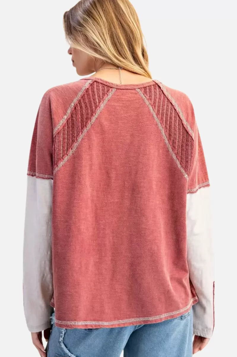 BOHO Washed Style Top