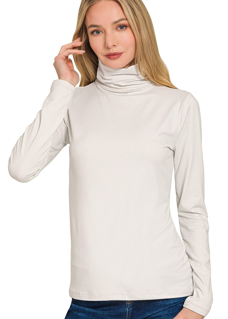 Basic Turtle Neck Long Sleeve Top