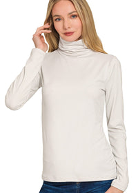 Basic Turtle Neck Long Sleeve Top