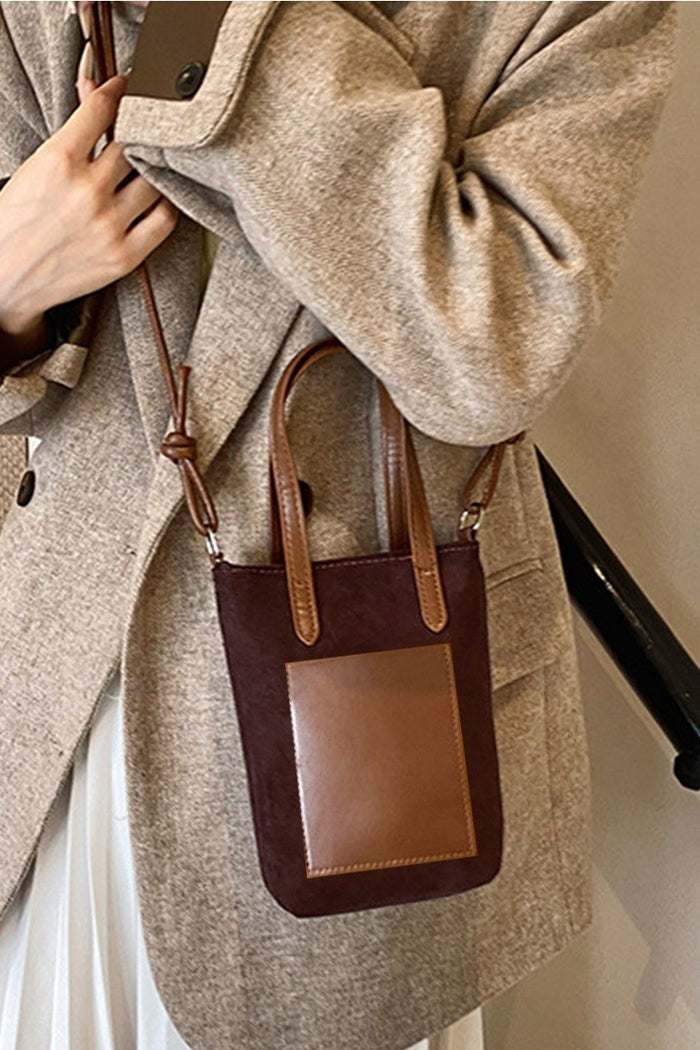 Retro Suede Bucket Tote