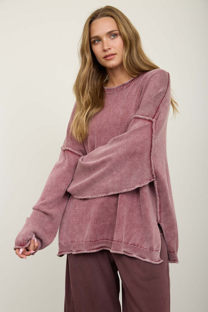 Washed Oversized Sweater