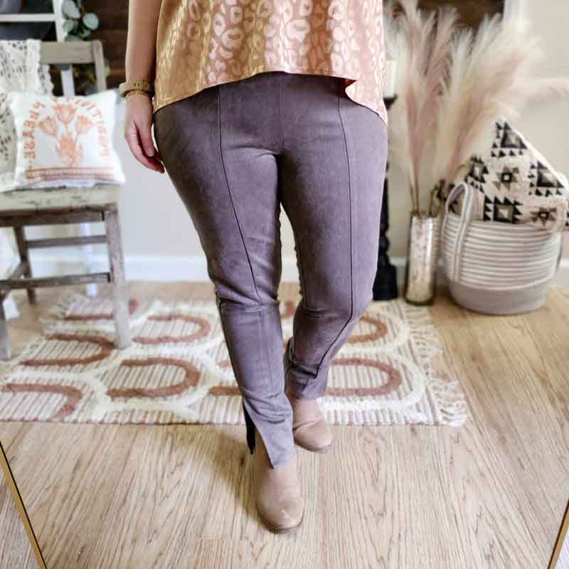 Suede High Waist Leggings