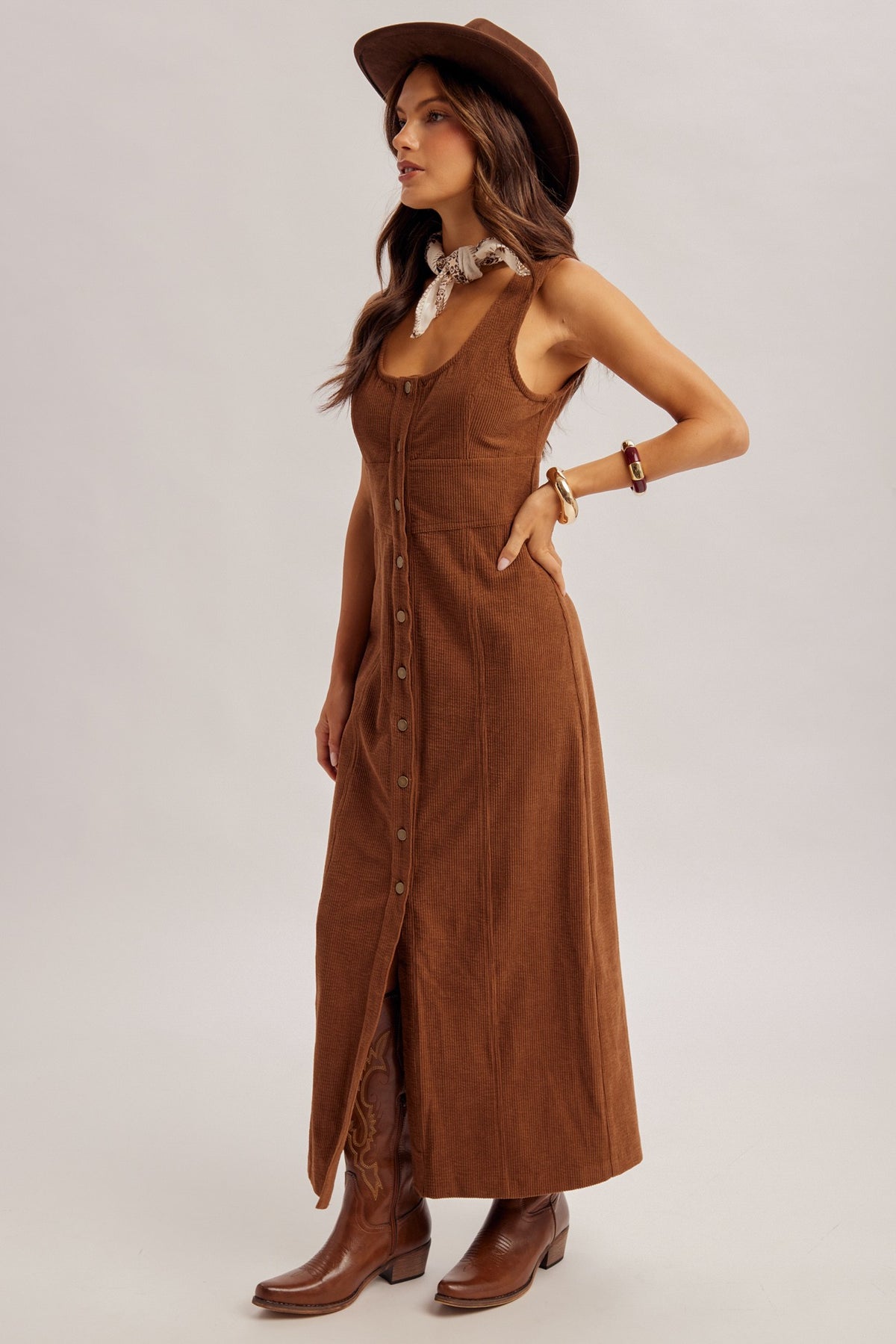 Button Down Corduroy Dress
