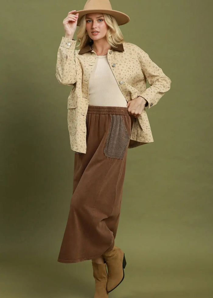 French Terry Maxi Skirt