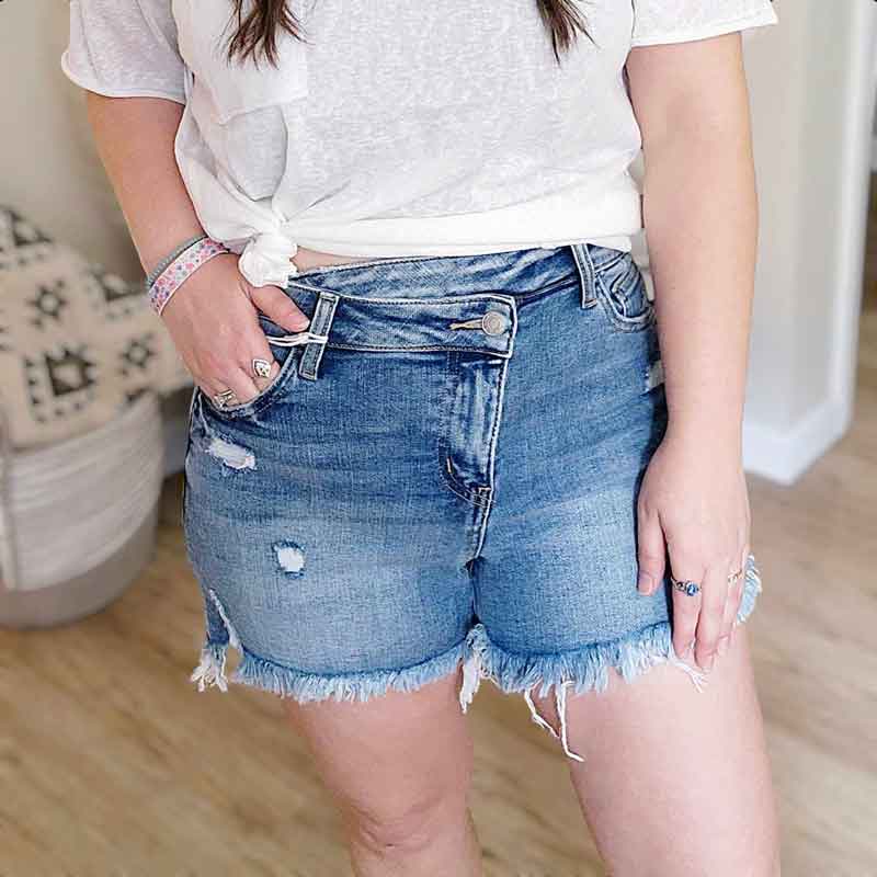 High Rise Crisscross Shorts