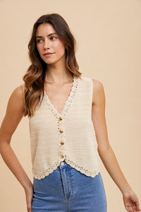 Lightweight Crochet Sweater Vest