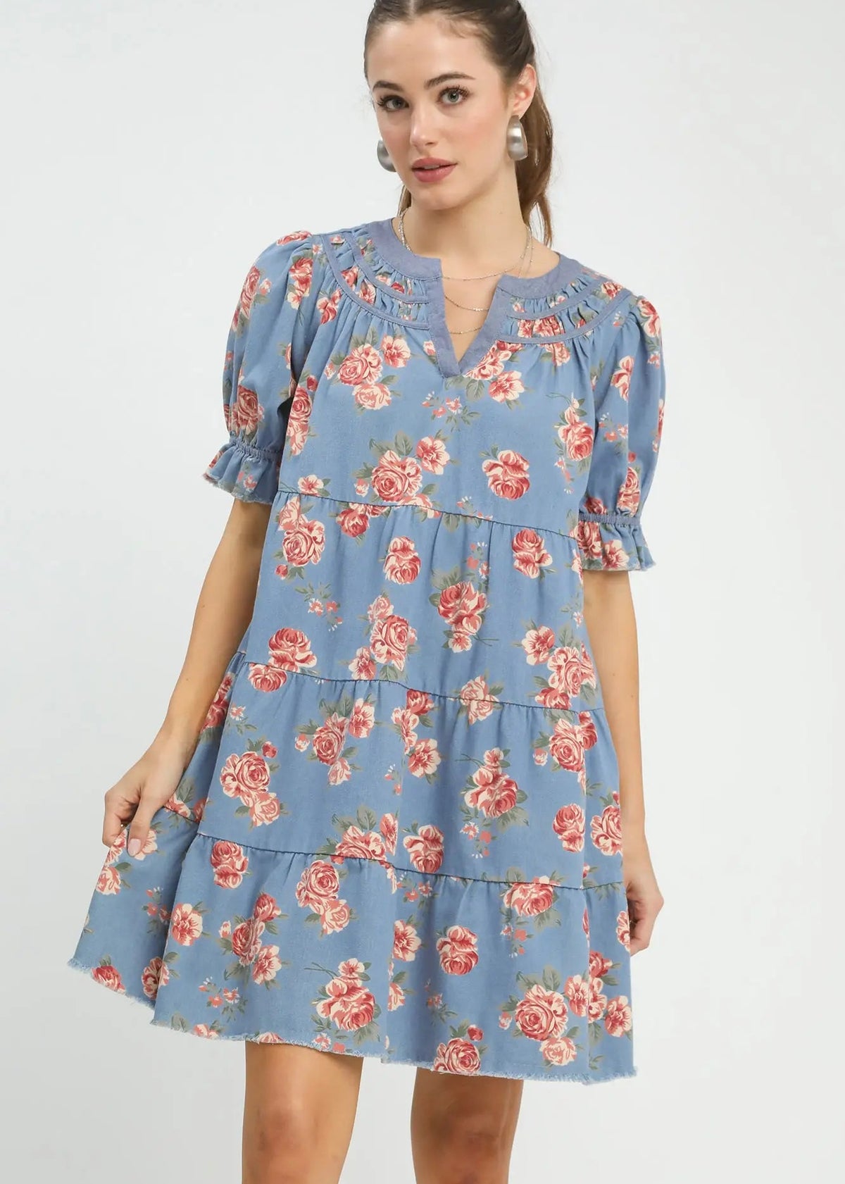 Denim Rose Dress