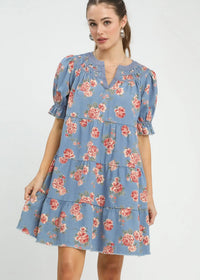 Denim Rose Dress