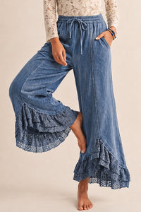 Romantic Lace Wide Leg Pants