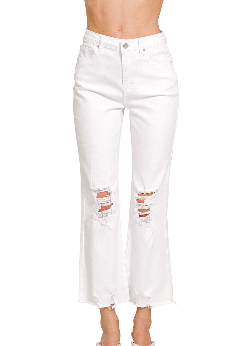 Distressed Washed Jeans