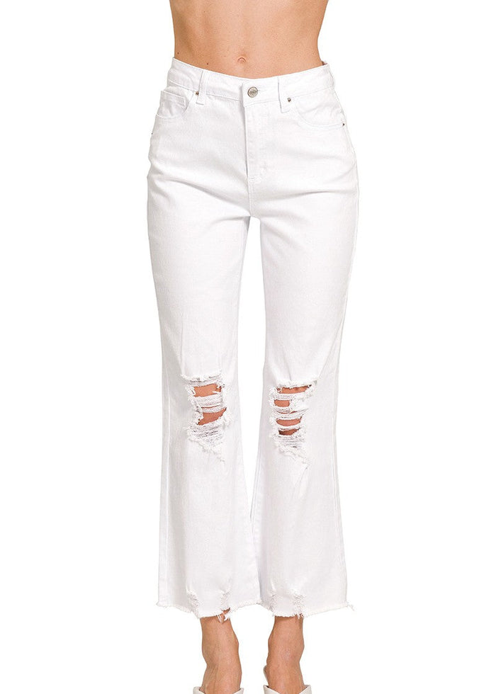 Distressed Washed Jeans