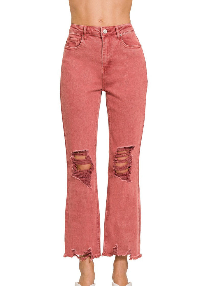 Distressed Washed Jeans