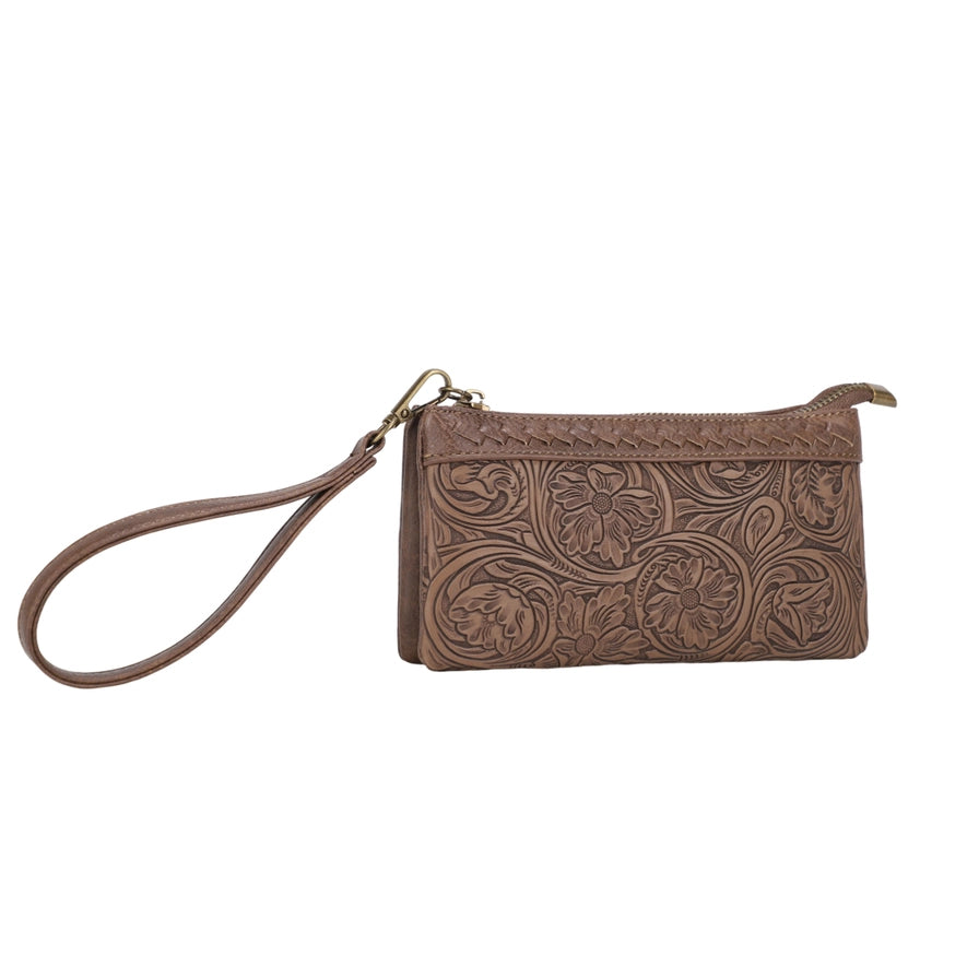 Floral Double Wristlet Wallet