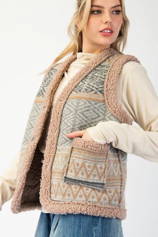 BOHO Printed Cozy Vest