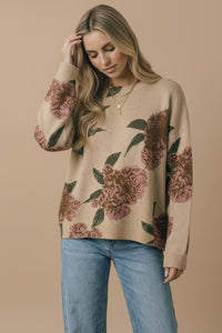 Floral Print Sweater