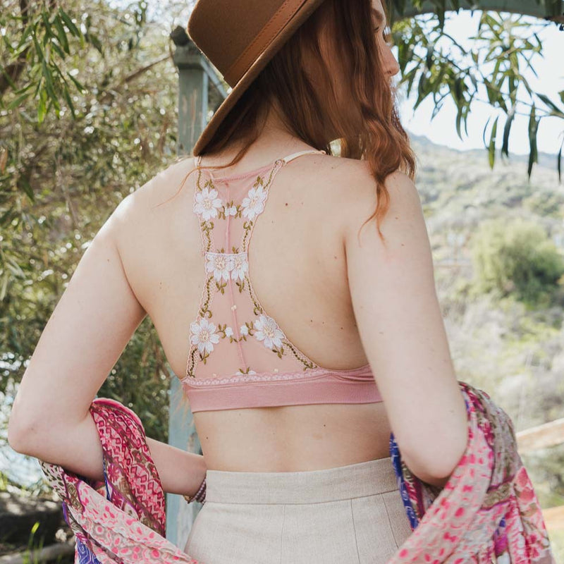 Floral Lace Back Bralette