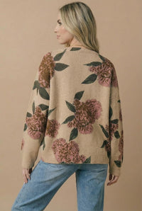 Floral Print Sweater