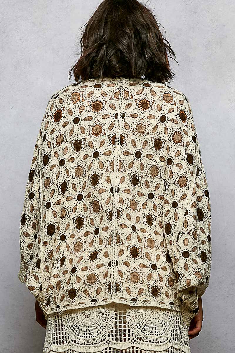 Flower Crochet Cardigan