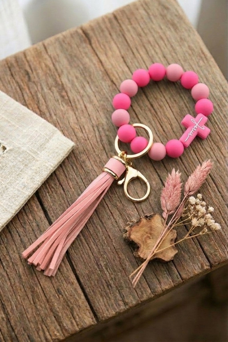 Jesus Cross Bubble Keychain
