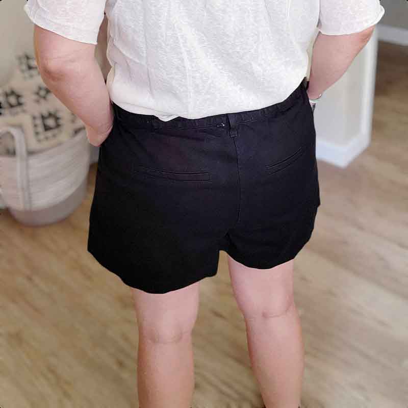 Garment Dyed High Waist Shorts