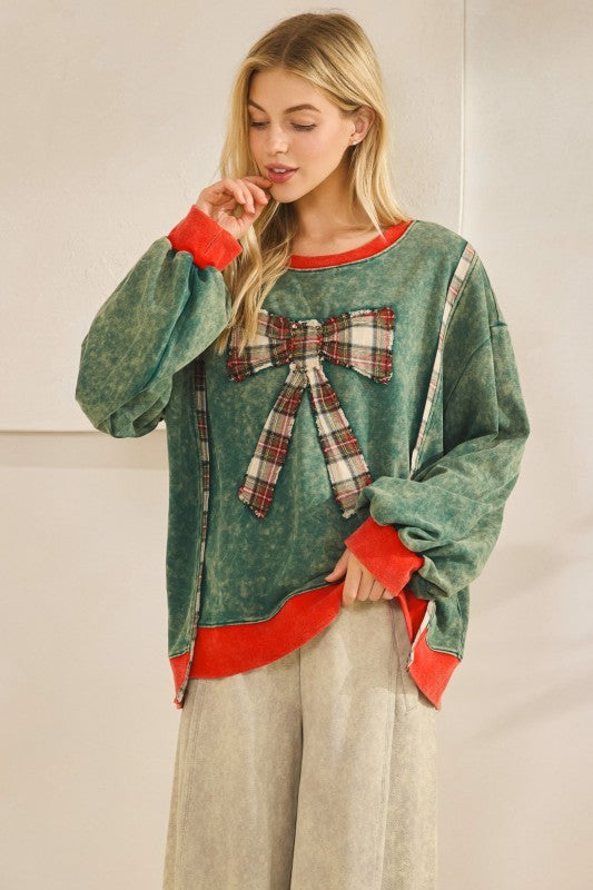 Holiday Bow Pullover