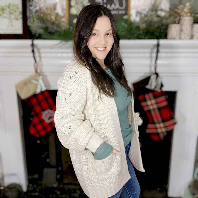 Textured Oversized Knit Cardigan