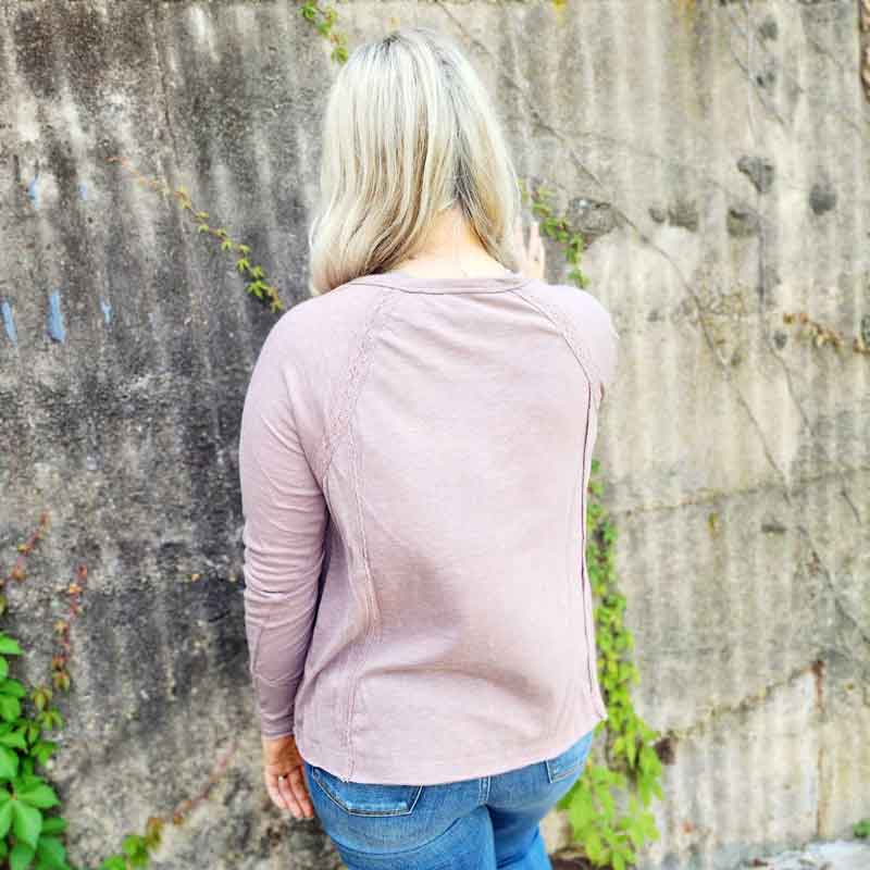 Lace Raglan Long Sleeve Top