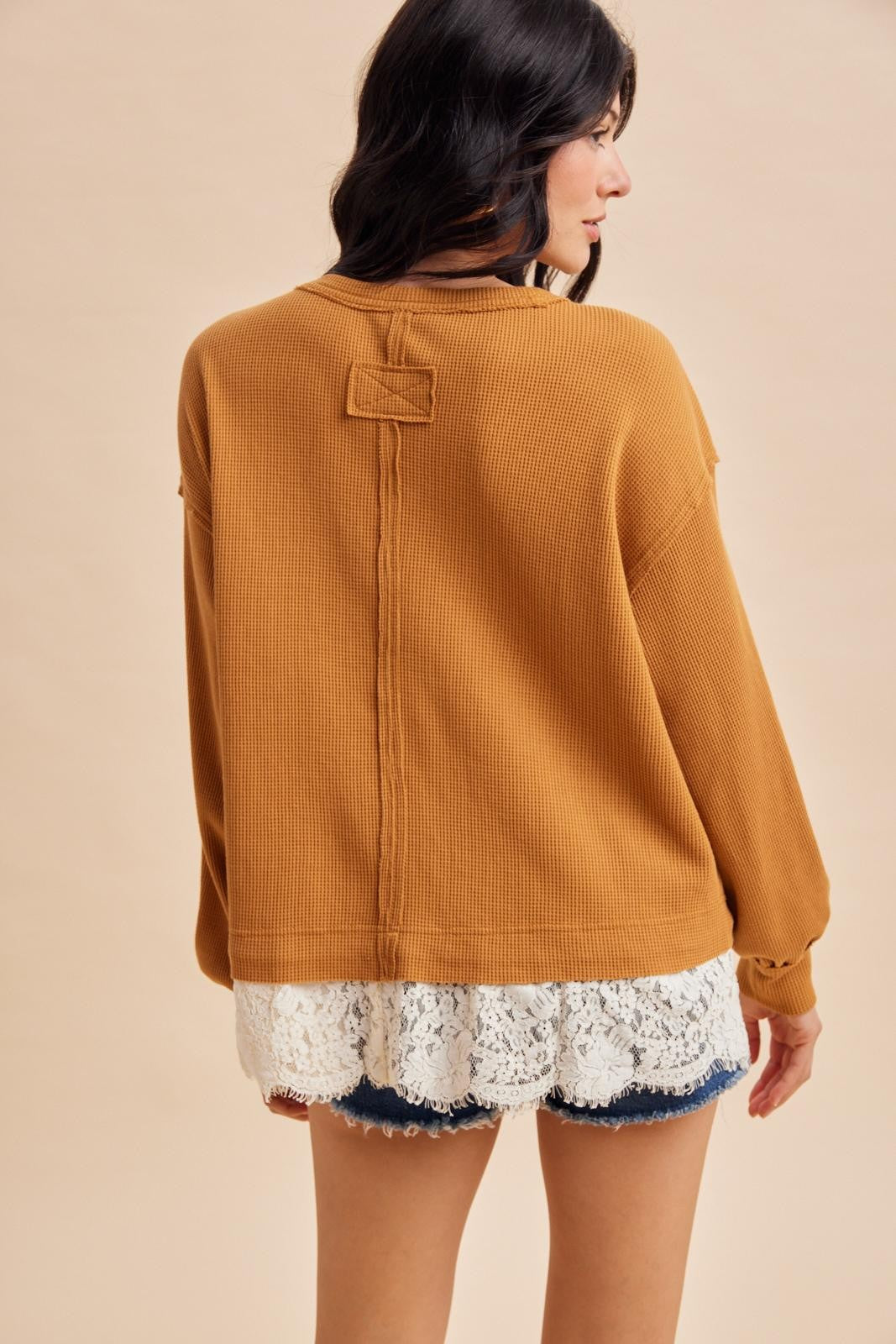 Laced Hem Top