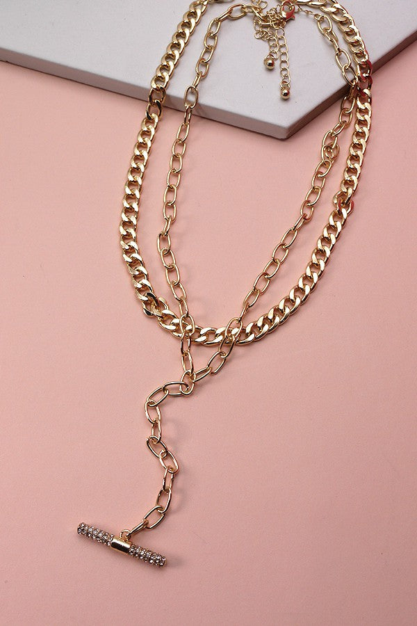 Double Layer Bar Necklace
