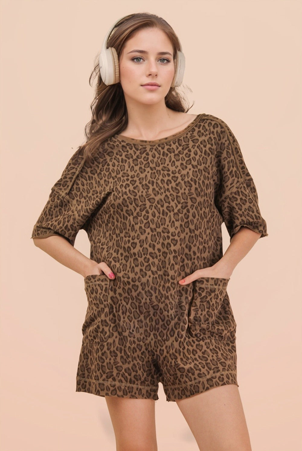 Leopard Print Romper