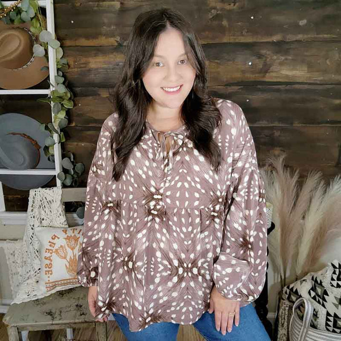 Leopard Print Woven Top