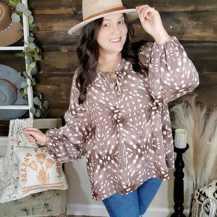 Leopard Print Woven Top