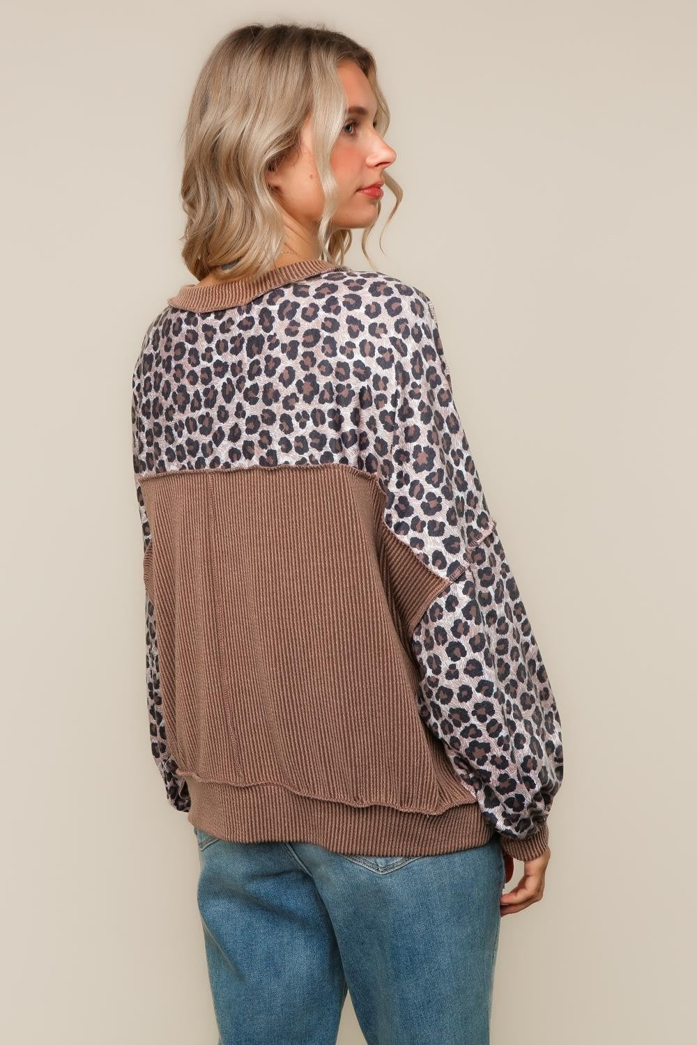 Leopard Print Pullover Top