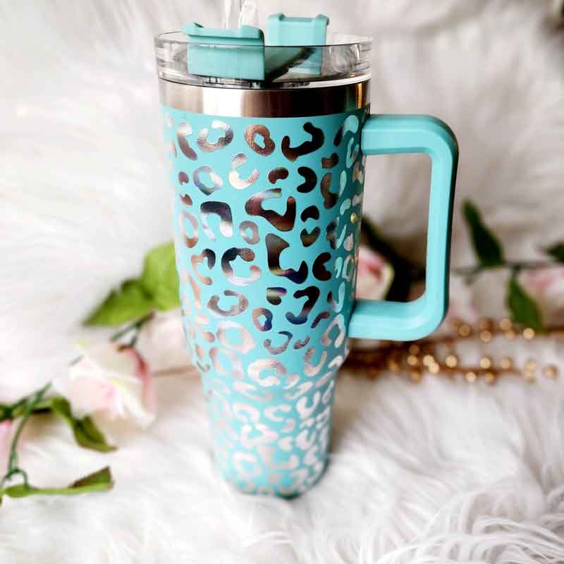 Holographic Leopard Print 40oz Tumbler