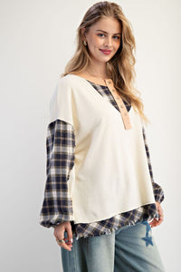 Mixed Plaid Top