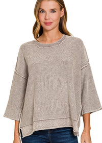 Washed Sweater Top