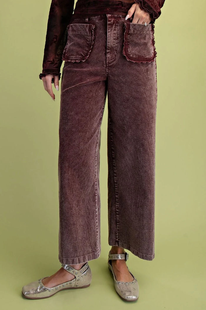 Washed Corduroy Pants