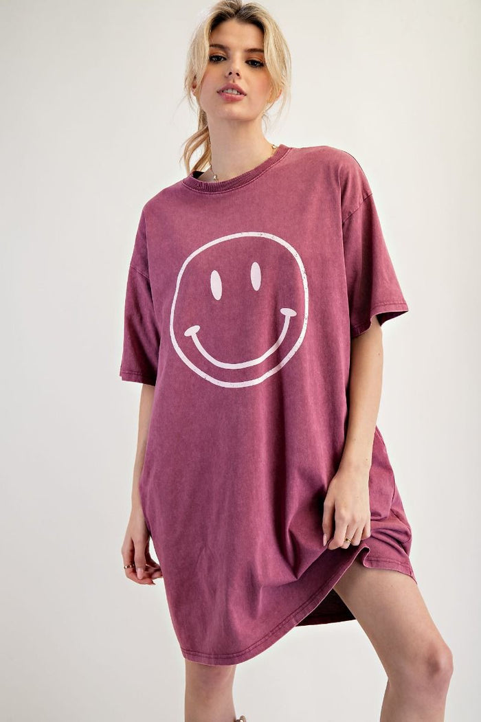 Happy Face T-Shirt Dress
